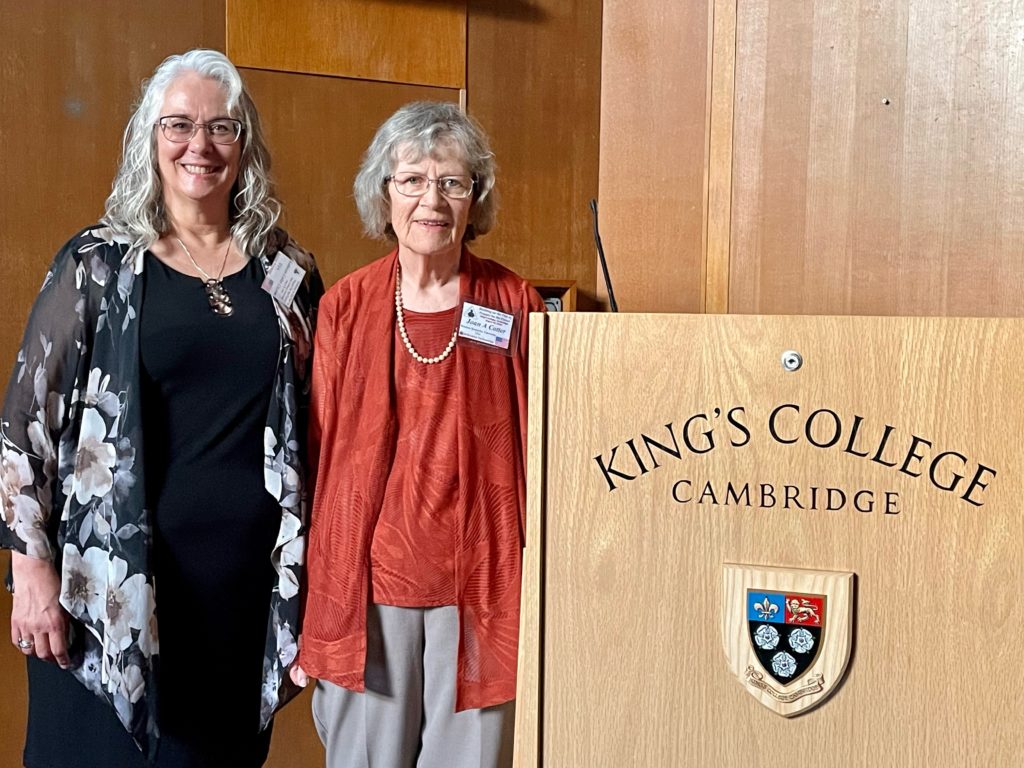 Dr. Cotter and Kathleen at King's College in Cambridge